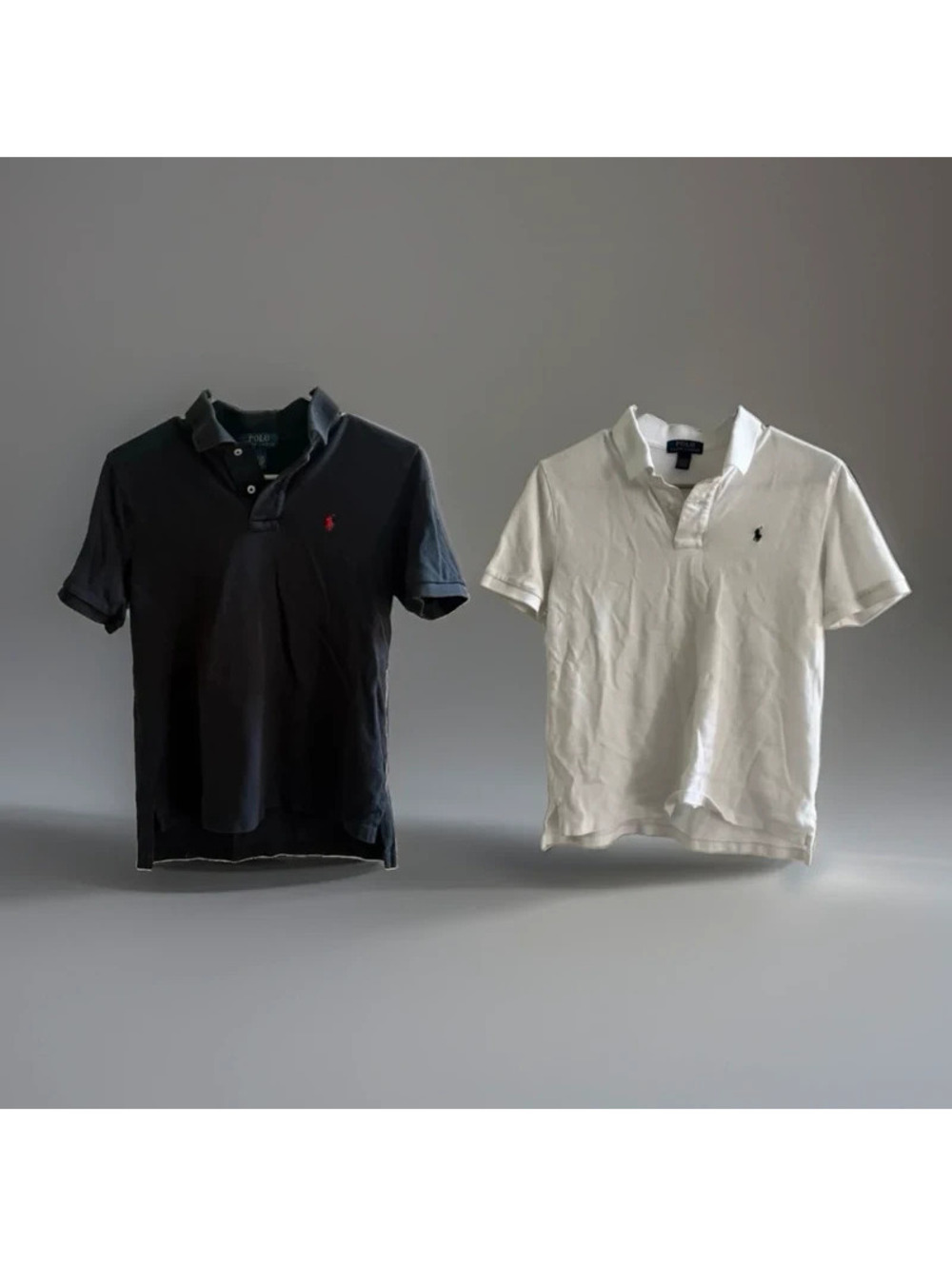 Polo Ralph Lauren Youth L 14-16 Polo Shirt Lot White Black Pony Logo Cotton (2)